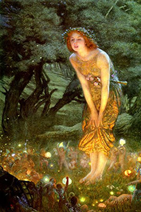 Midsummer Eve painted by Robert Hughes, 1908